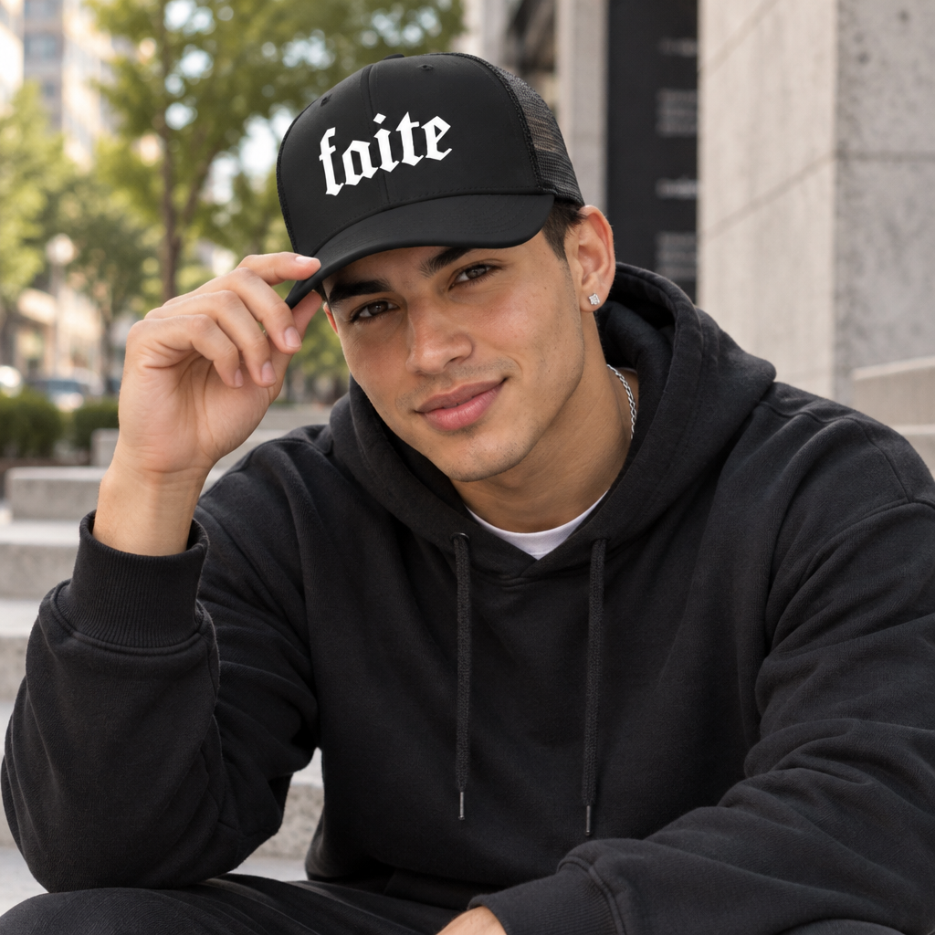 c34cd5f4fdbb17f6a1371232fe804d92.png Faite Trucker Cap - Image 1